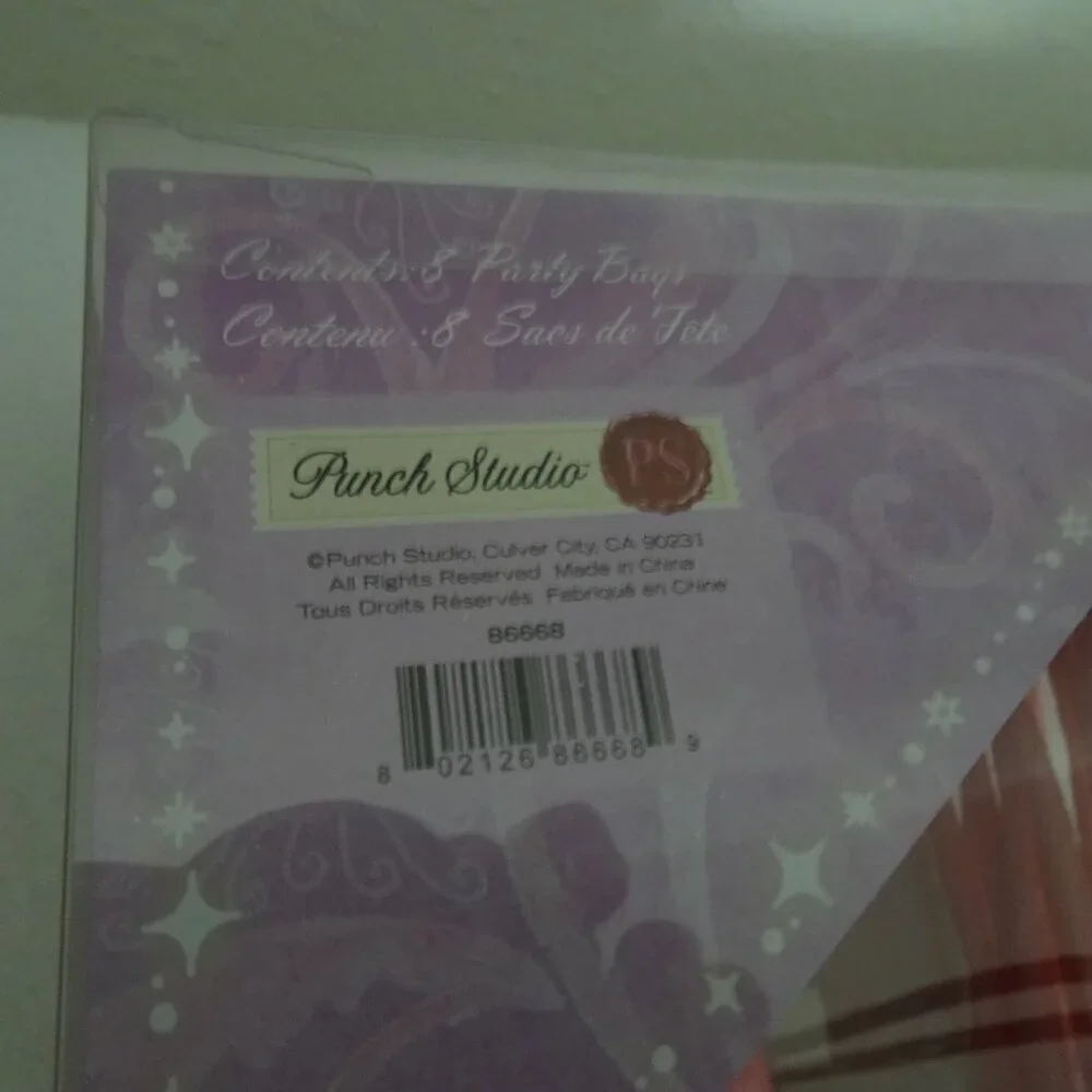 24 Punch Studio Pink Owl Gift Bags Glitter Hearts Birthday Party Loot Swag 7